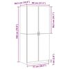 vidaXL Armario Roble Negro 80 x 50,5 x 180 cm Madera de ingenier&iacute;a