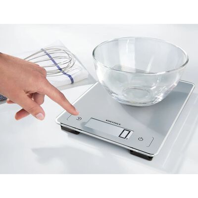 Soehnle Báscula de cocina digital Page Aqua Proof plateado 10 kg