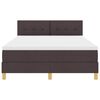 vidaXL Cama tipo Box Spring con coj&iacute;n Marr&oacute;n Oscuro 140 x 190 cm tela