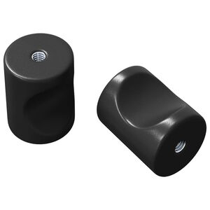 vidaXL Perilla de gabinete 2 uds. Negro 18 x 23 mm Hierro