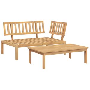vidaXL Set de sof&aacute;s de palets de jard&iacute;n 2 pzas madera maciza de acacia