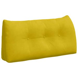 vidaXL Coj&iacute;n de Espalda Amarillo 100 x 24 x 50 cm Terciopelo