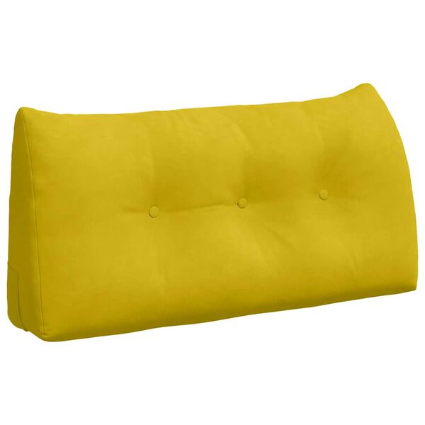 vidaXL Coj&iacute;n de Espalda Amarillo 100 x 24 x 50 cm Terciopelo