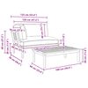 vidaXL Juego de Sof&aacute; con coj&iacute;n 2 pcs Taup&eacute; Madera de Acacia S&oacute;lida