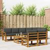 vidaXL Conjunto de sof&aacute;s de exterior 9 pcs Natural y Antracita
