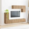 vidaXL Conjunto de mueble de TV Montaje en la pared 5 pcs Roble Sonoma