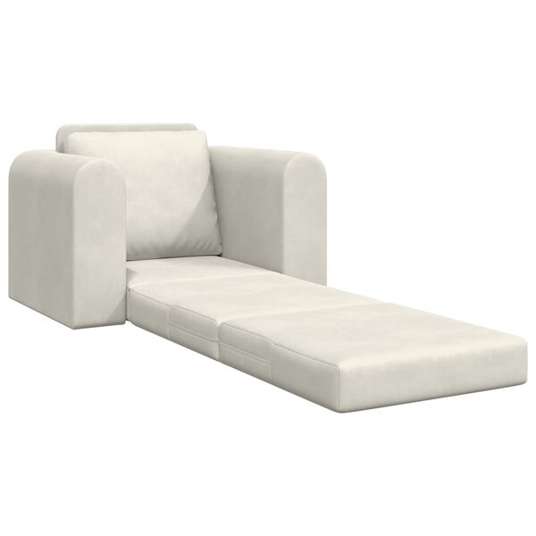vidaXL Sof&aacute; cama Crema 98 x 71 x 83 cm Terciopelo