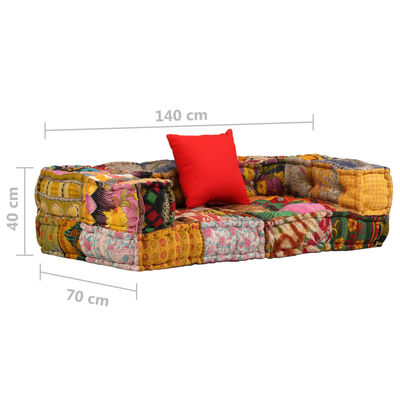 vidaXL Conjunto de sofá modular 6 piezas estampado de patchwork