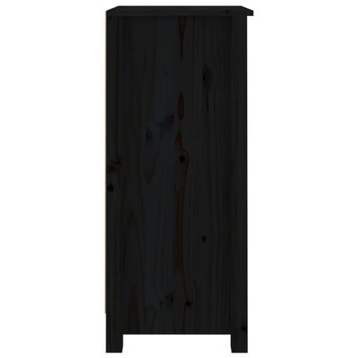 vidaXL Aparadores 2 uds madera maciza de pino negro 40x35x80 cm