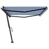 vidaXL Toldo de pie retr&aacute;ctil manual azul y blanco 500x350 cm