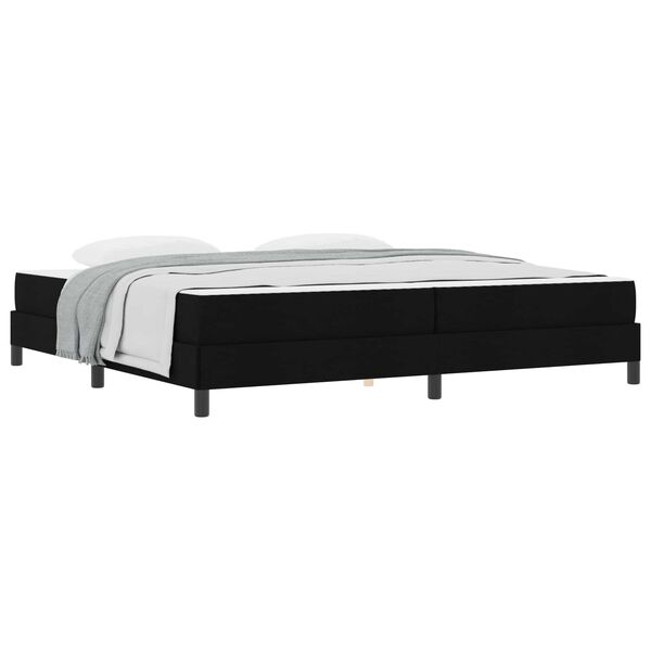 vidaXL Cama tipo Box Spring con colch&oacute;n Negro 200 x 200 cm tela