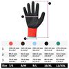 vidaXL Guantes de Trabajo 24 pcs Rojo y Negro 11 / XXL