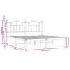 vidaXL Estructura cama sin colch&oacute;n con cabecero metal blanco 160x200cm