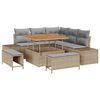 vidaXL Conjunto de sof&aacute;s de jard&iacute;n 8 uds. Beige rat&aacute;n sint&eacute;tico