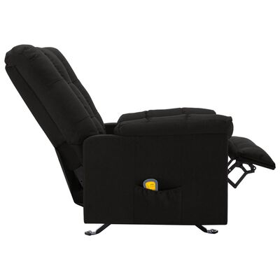 vidaXL Sillón de masaje reclinable de tela negro