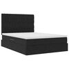 vidaXL Cama con almacenamiento y LED Negro 140 x 190 cm Terciopelo