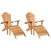 vidaXL Silla Adirondack 2 pcs Marr&oacute;n 137 x 77 x 95 cm