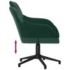 vidaXL Silla de oficina giratoria de terciopelo verde oscuro