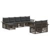 vidaXL Conjunto de sof&aacute;s de jard&iacute;n 9 pcs Gris rat&aacute;n sint&eacute;tico