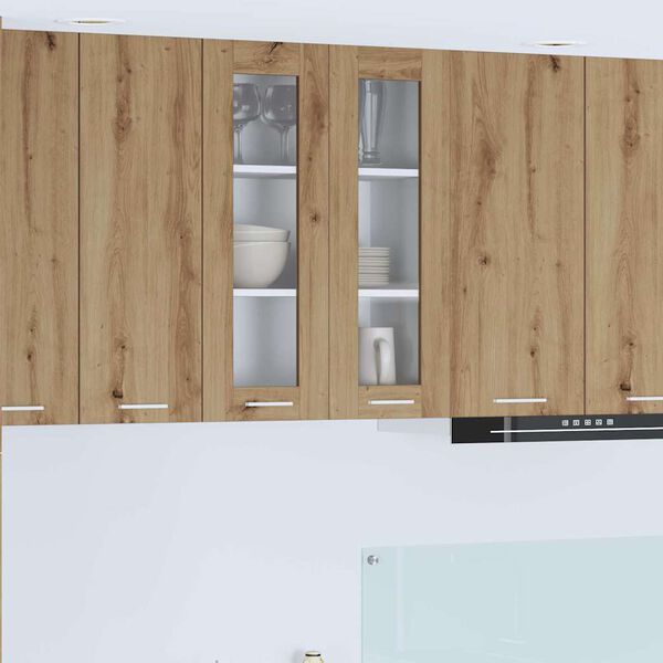 vidaXL Mueble colgante con puerta Riga Roble artesanal 60 x 31 x 80 cm