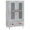 vidaXL Aparador alto madera de ingenier&iacute;a gris hormig&oacute;n 69,5x31x115 cm