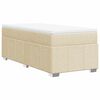 vidaXL Cama box spring con colch&oacute;n tela color crema 100x200 cm