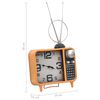 vidaXL Reloj de mesa naranja y negro hierro y MDF 25x11x48 cm
