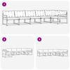 vidaXL Conjunto de sof&aacute;s de exterior con coj&iacute;n 6 pcs Natural y negro