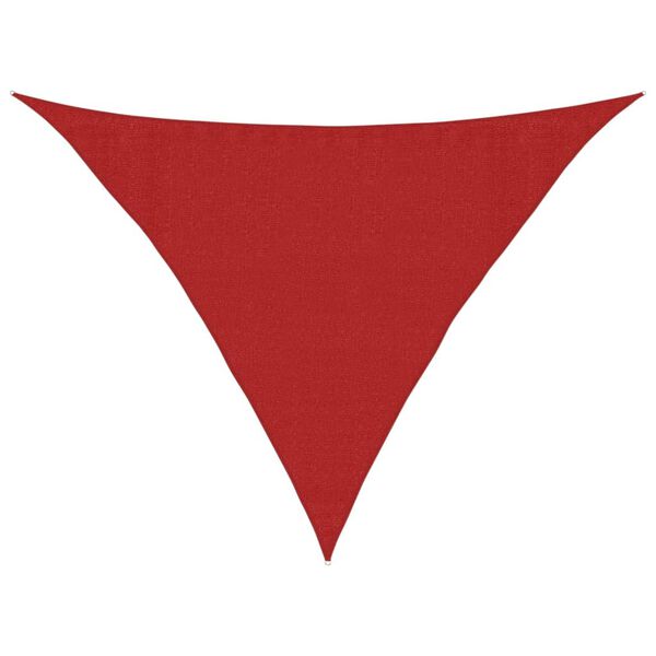 vidaXL Toldo de vela HDPE rojo 160 g/m&sup2; 3,5x3,5x4,9 m