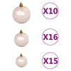 vidaXL &Aacute;rbol de Navidad preiluminado con luces y bolas dorado 210 cm