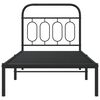 vidaXL Estructura cama sin colchón con cabecero metal negro 80x200 cm