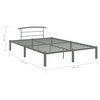 vidaXL Estructura de cama sin colchón metal gris 120x200 cm