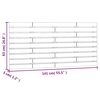 vidaXL Cabecero de cama de pared madera maciza pino gris 141x3x63 cm