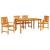 vidaXL Conjunto de Comedor de Jard&iacute;n 5 uds. Marr&oacute;n
