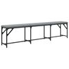 vidaXL Banco de comedor acero y tela gris claro 186x32x45 cm