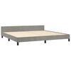 vidaXL Estructura de cama sin colch&oacute;n terciopelo gris claro 200x200 cm
