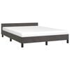vidaXL Estructura de cama sin colch&oacute;n terciopelo gris oscuro 140x200cm