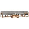 vidaXL Conjunto de sof&aacute;s de exterior 7 pcs Gris Natural y Claro