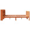 vidaXL Estructura cama con cabecero madera pino marr&oacute;n cera 120x190 cm