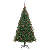 vidaXL Árbol de Navidad artificial Verde 180 cm PVC y Acero y Plástico