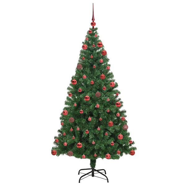 vidaXL Árbol de Navidad artificial Verde 180 cm PVC y Acero y Plástico