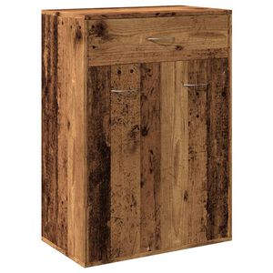 vidaXL Zapatero madera de ingenier&iacute;a envejecida 60x35x84 cm
