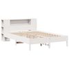 vidaXL Cama con estantería sin colchón madera maciza blanca 140x200 cm
