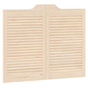 vidaXL Puertas batientes Natural 80 x 50 cm Madera de Pino Maciza