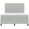 vidaXL Cama Box Spring LED Gris Claro 140 x 190 cm Terciopelo