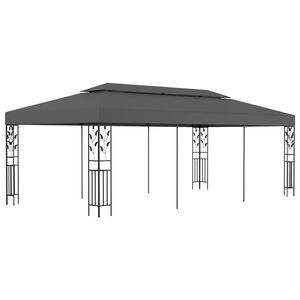 vidaXL Cenador gris antracita 3x6 m
