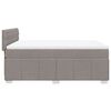 vidaXL Cama box spring con colch&oacute;n tela gris taupe 160x200 cm