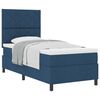 vidaXL Cama tipo Box Spring con cabecera Azul 90 x 200 cm tela
