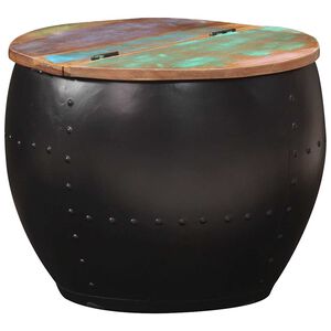 vidaXL Mesa de centro de madera maciza reciclada 53x43 cm