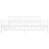 vidaXL Estructura cama sin colchón con estribo metal blanco 200x200 cm